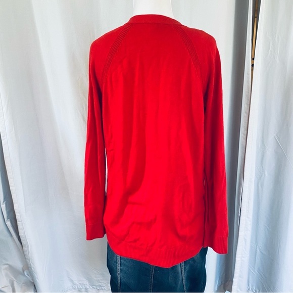 Gap design and crafted red cardigan sweater. Beautifully done. - Picture 2 of 12